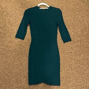 Topshop Emerald Long Sleeve Dress